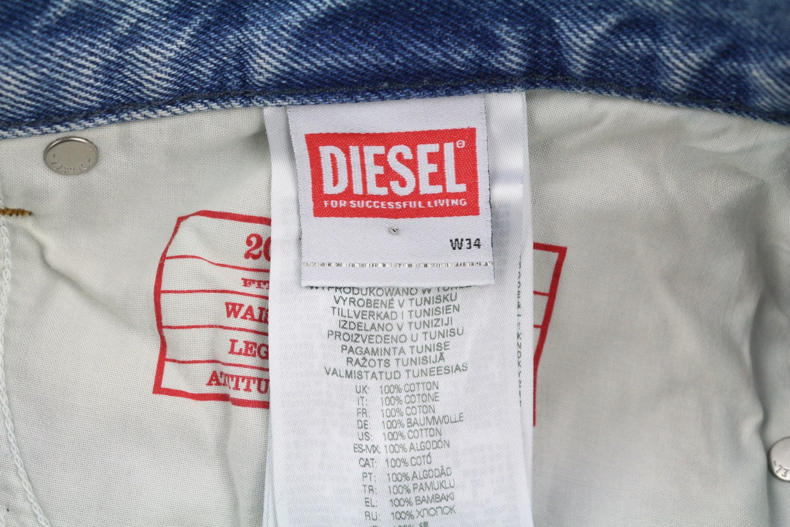 DIESEL 2010 D-MACS 09C14 Men Jeans W34/L30 Loose  Straight Washed Blue RRP250