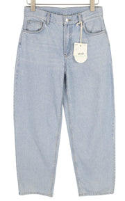 LIU JO Straight Cintino Women Jeans W28 Zip Fly Washed Denim Blue Zip Fly Logo