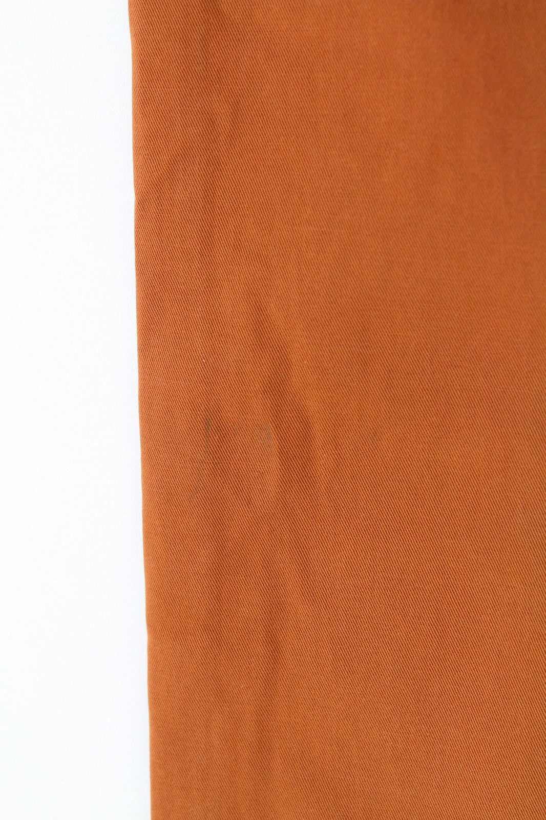 NUDIE Khaki Slim Men Trousers W33/L32 Organic Warm Orange Zip Fly Logo Chino
