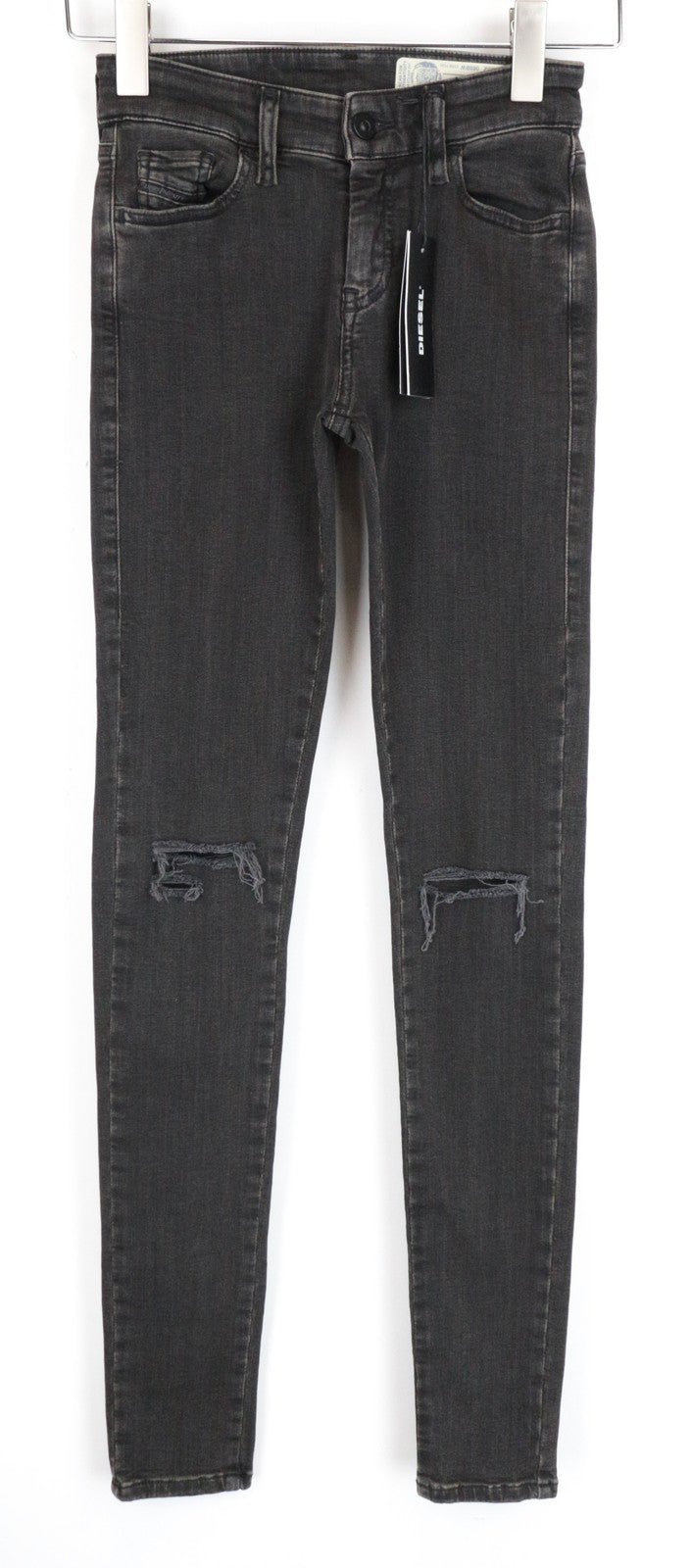 DIESEL Slandy 069BW W24/L32 Grey Skinny Jeans Slim Fit Stretch Women's