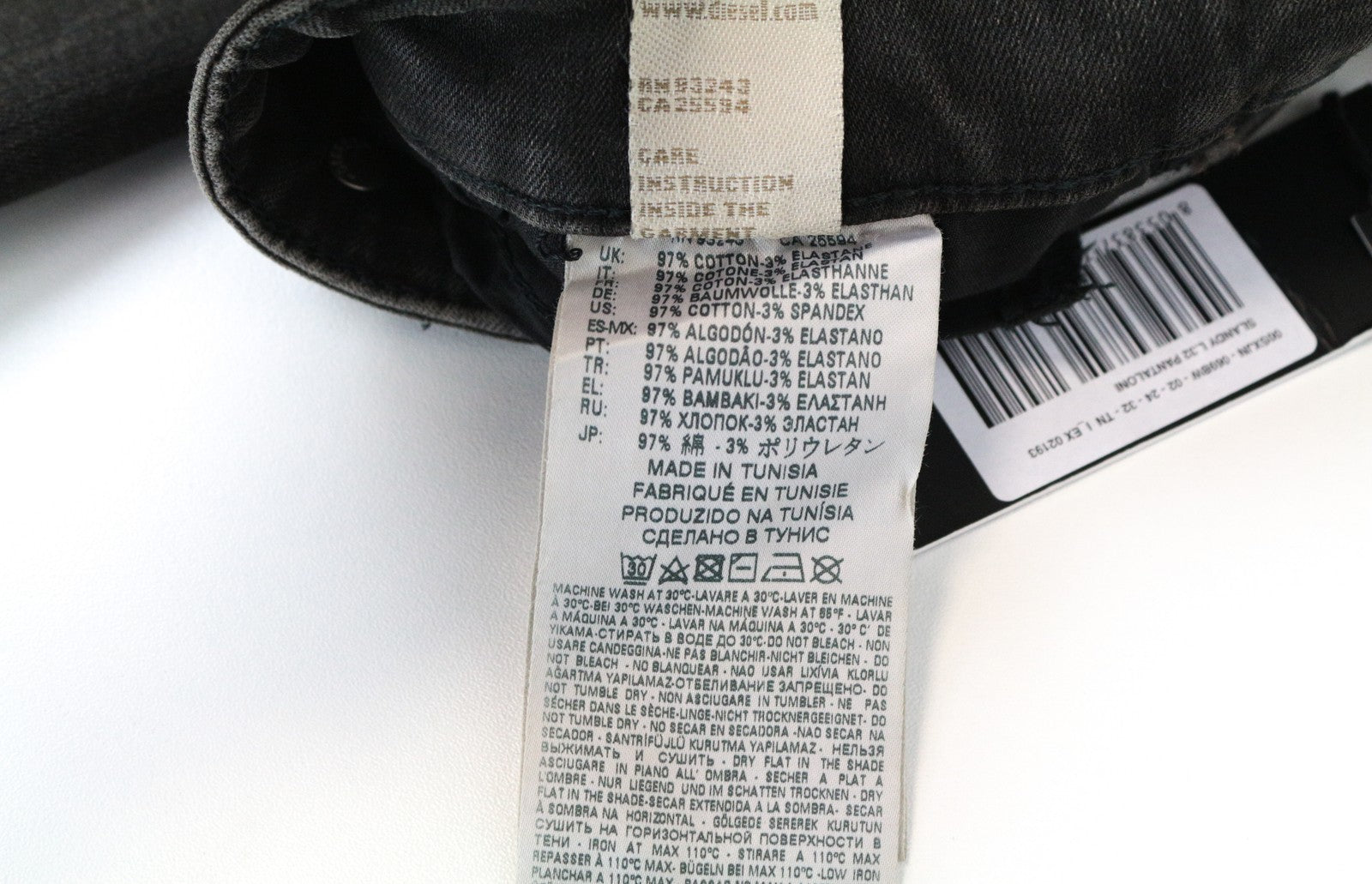 DIESEL Slandy 069BW W24/L32 Grey Skinny Jeans Slim Fit Stretch Women's