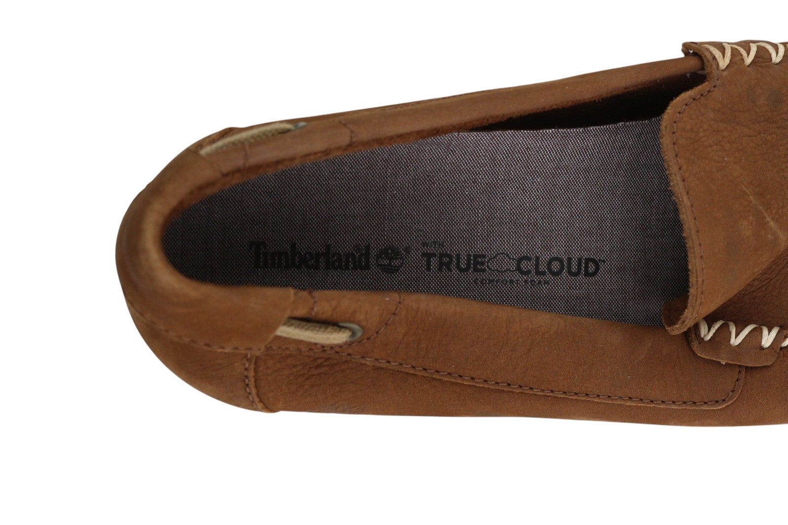 TIMBERLAND A2A92 Men Shoes EU45 Brown Leather Boat Flat True Cloud Comfort Logo