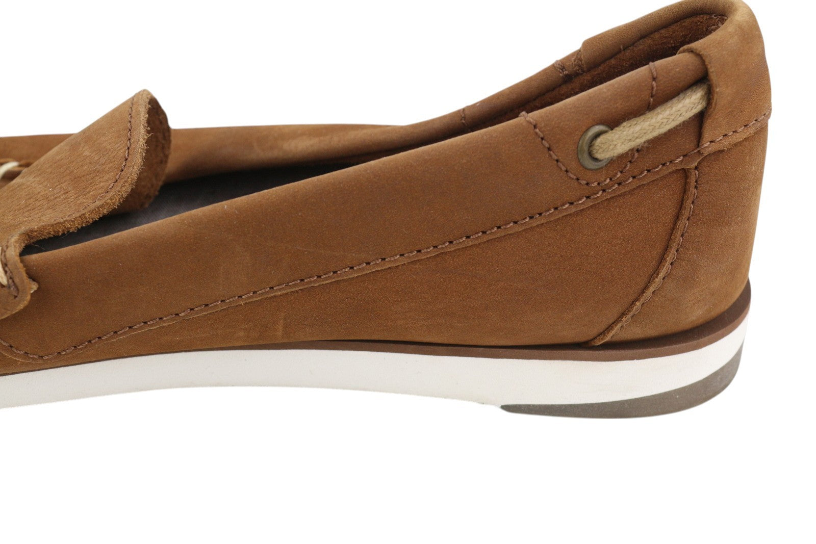 TIMBERLAND A2A92 Men Shoes EU45 Brown Leather Boat Flat True Cloud Comfort Logo