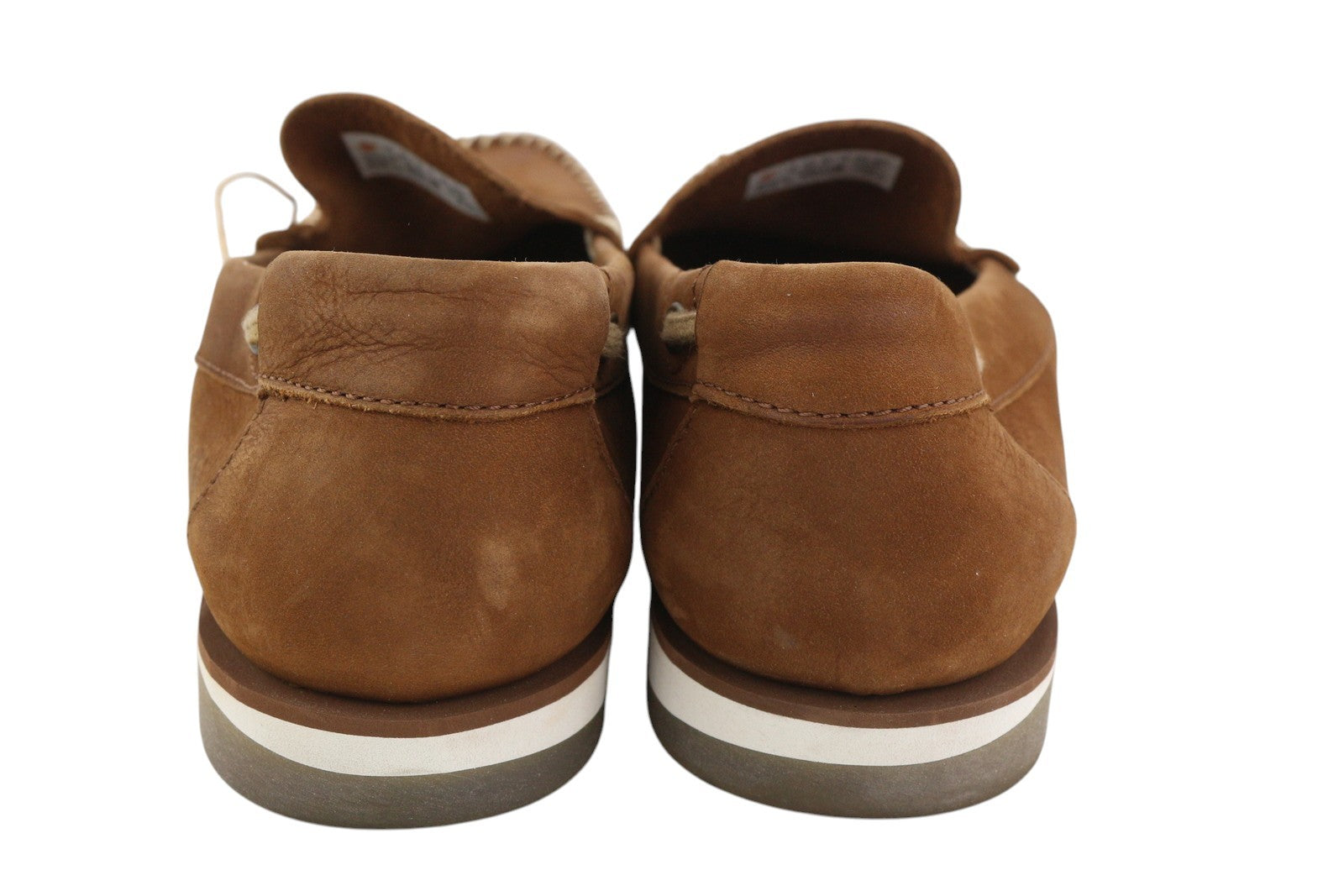 TIMBERLAND A2A92 Men Shoes EU45 Brown Leather Boat Flat True Cloud Comfort Logo