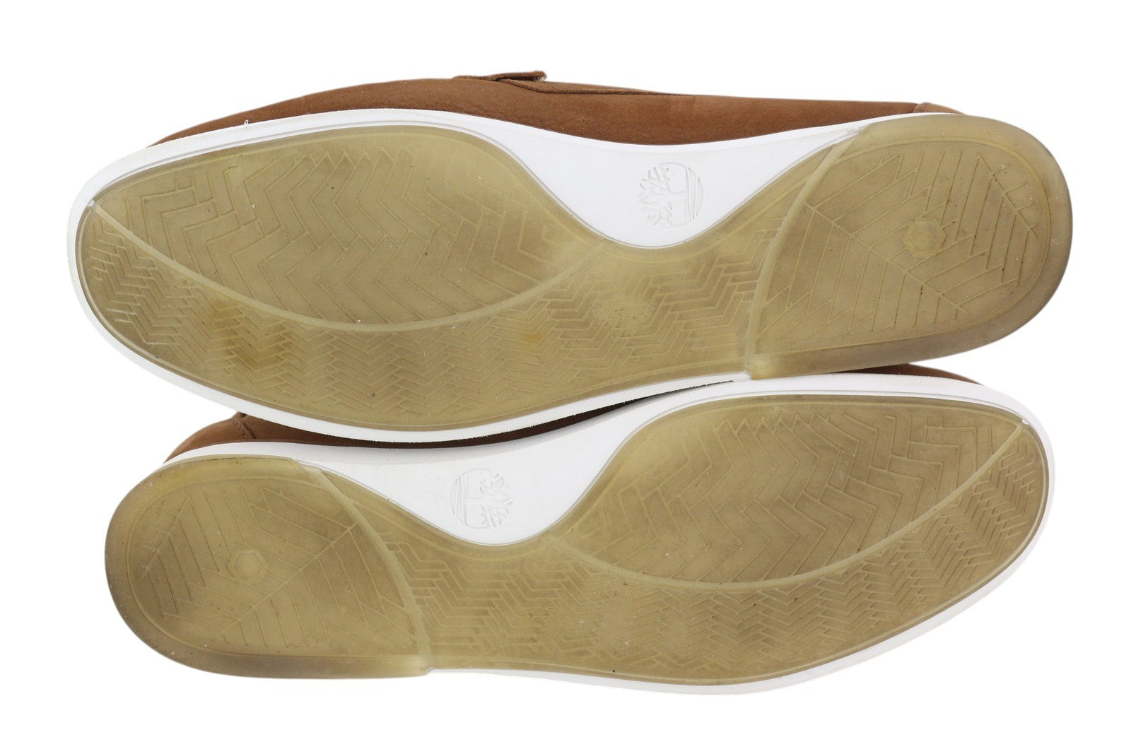 TIMBERLAND A2A92 Men Shoes EU45 Brown Leather Boat Flat True Cloud Comfort Logo