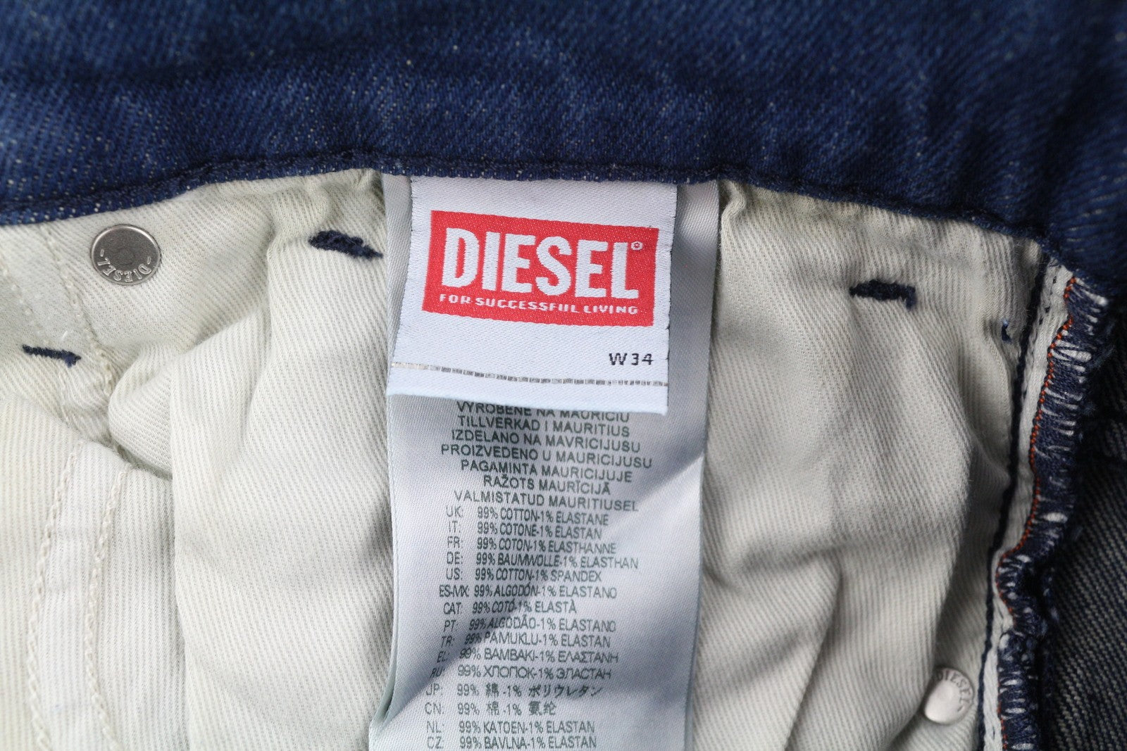 DIESEL 1995 D-Sark 0ENAM Men Jeans W34/L32 Slim  Straight Washed Blue RRP175