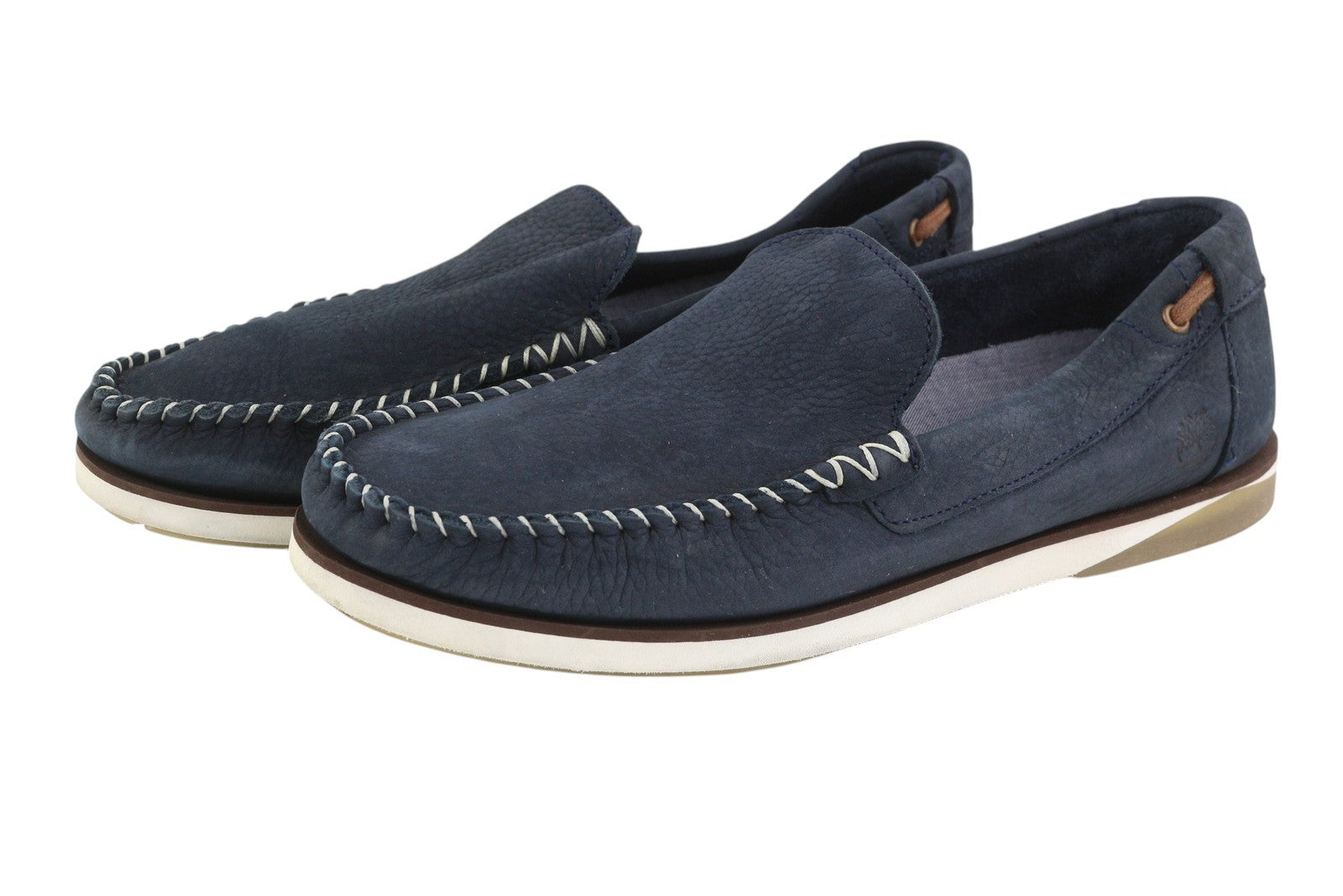 TIMBERLAND A2A8F Men Shoes EU43 Dark Blue Leather Boat Flat True Cloud Comfort