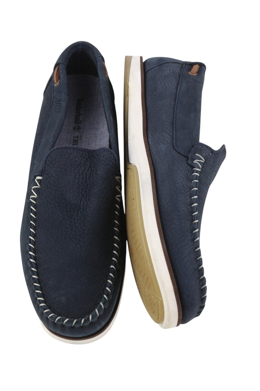 TIMBERLAND A2A8F Men Shoes EU43 Dark Blue Leather Boat Flat True Cloud Comfort