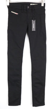 DIESEL Livier R608A W25 Women's Jeggings Black Stretch Super Slim Low Rise