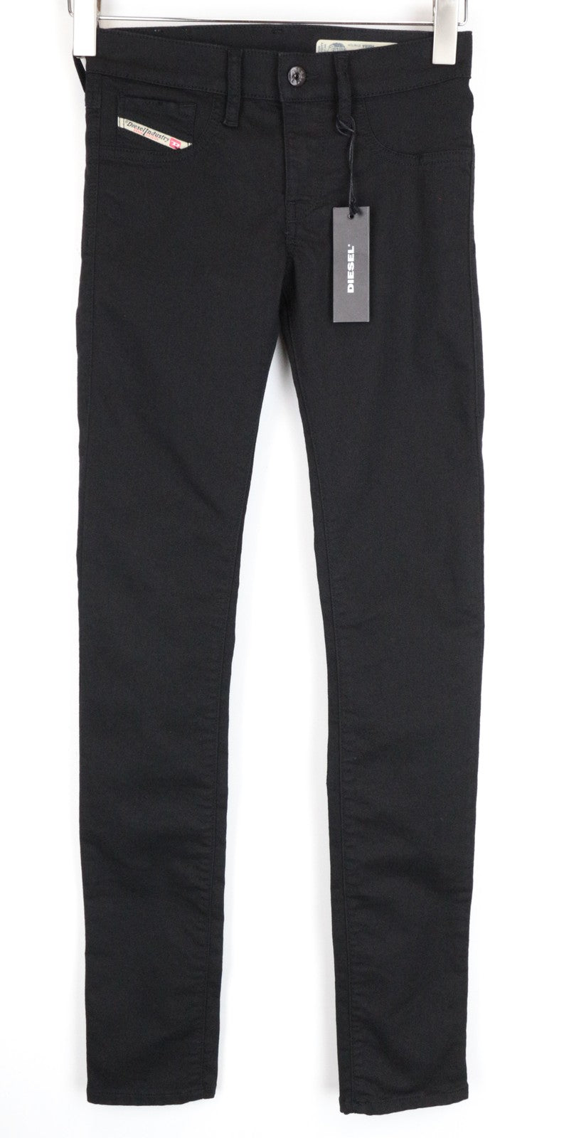 DIESEL Livier R608A W25 Women's Jeggings Black Stretch Super Slim Low Rise