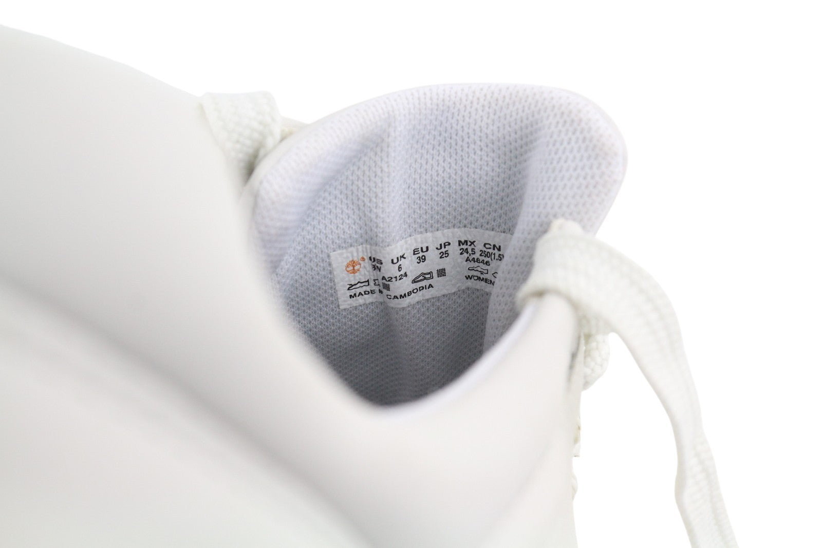 TIMBERLAND A2124 Men Sneakers EU39/39.5 White Leather Low Top Trainers ReBOTL