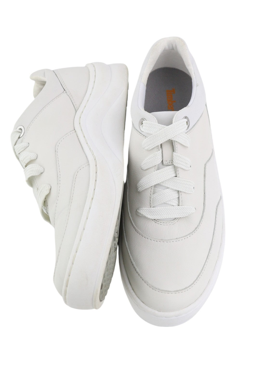 TIMBERLAND A2124 Men Sneakers EU39/39.5 White Leather Low Top Trainers ReBOTL