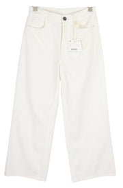 LIU JO Cargo Women Jeans W27 Flared Leg Zip Fly Ankle Length Zip Fly High Waist