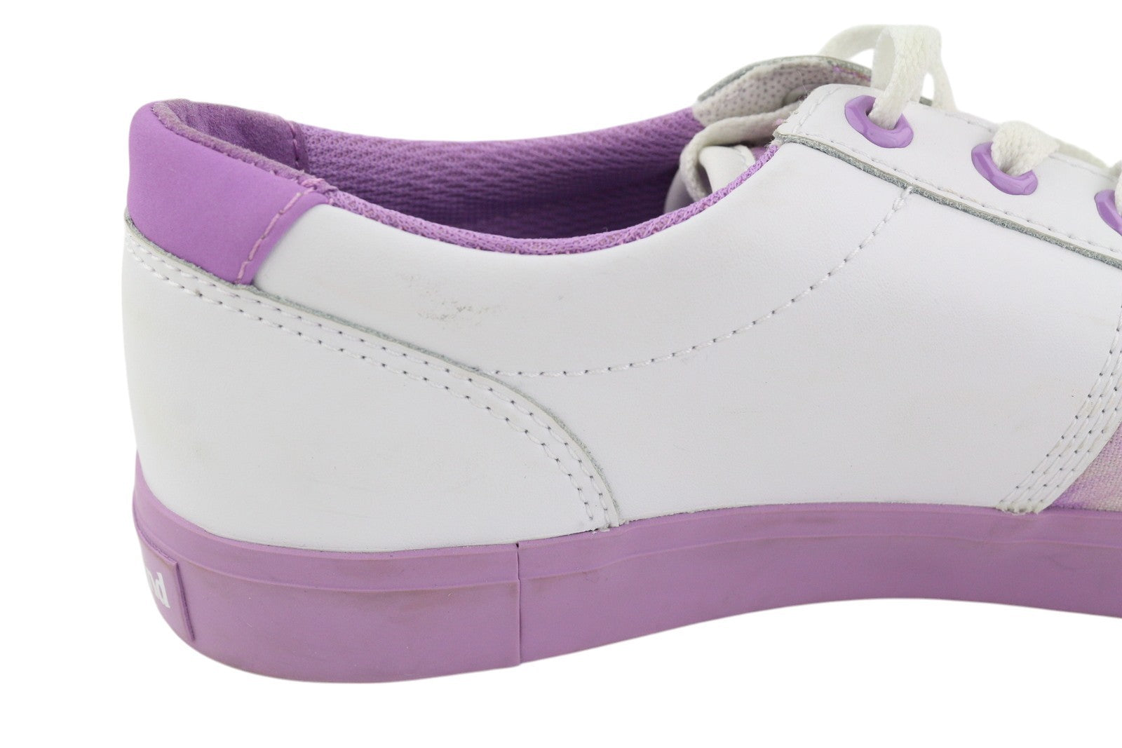 TIMBERLAND A2EPS Women Sneakers EU38.5/39 Leather White Purple Low Top Lace Up