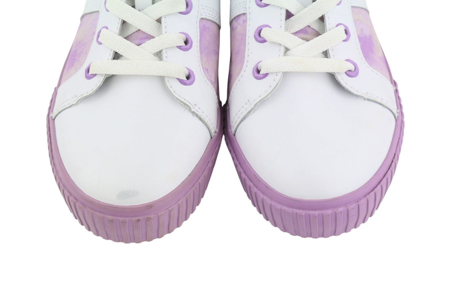 TIMBERLAND A2EPS Women Sneakers EU38.5/39 Leather White Purple Low Top Lace Up