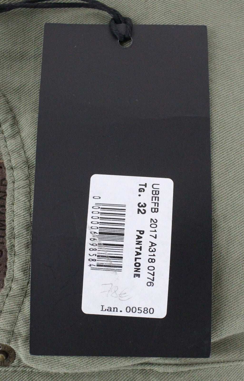 RICHMOND Men's Skinny Jeans W32 Khaki Linen Blend Lightweight Low Waist Fit