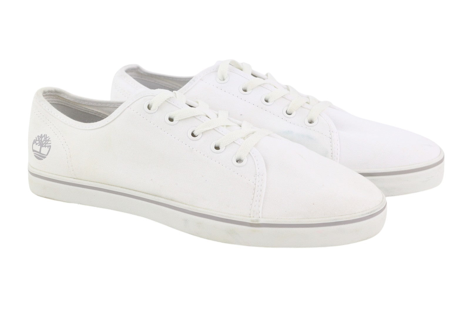 TIMBERLAND A2688 Men Sneakers EU41/41.5 White Low Top Laced Almond Toe Trainers