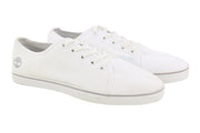 TIMBERLAND A2688 Men Sneakers EU41/41.5 White Low Top Laced Almond Toe Trainers