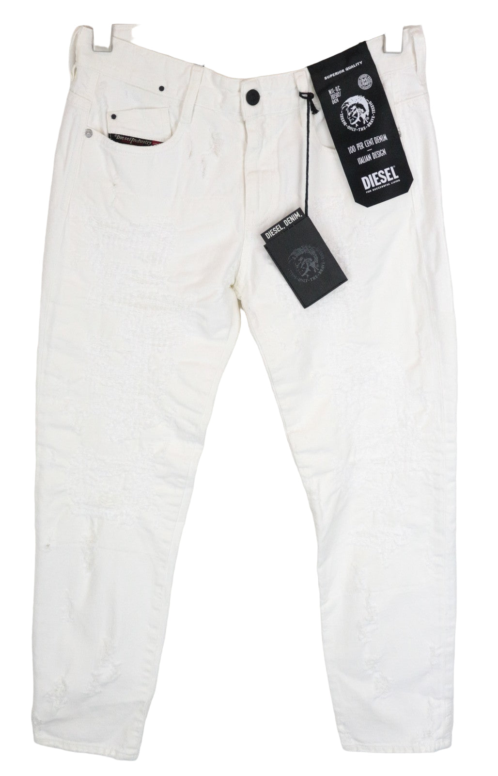 DIESEL D-RIFTY-SP2 069GY Women's Slim Jeans W26/L32 White Waxed Distressed Fit