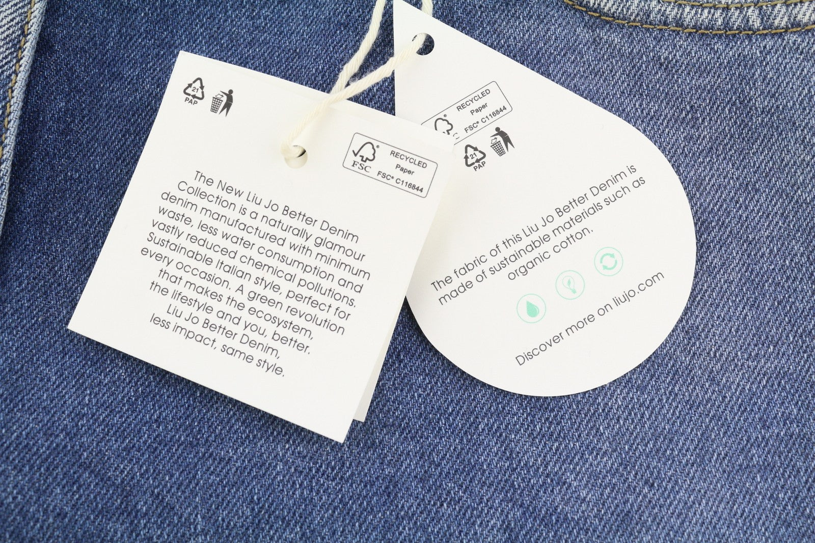 LIU JO Cropped Women Jeans W28 High Waist Flared Leg Zip Fly Washed Blue Denim