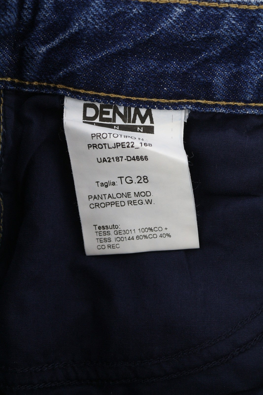 LIU JO Cropped Women Jeans W28 High Waist Flared Leg Zip Fly Washed Blue Denim