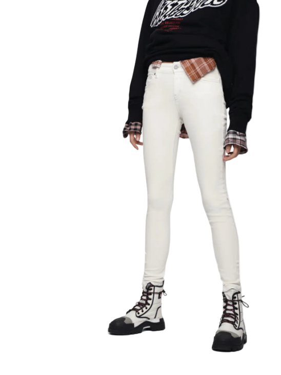 DIESEL Slandy 086AD Women's Skinny Jeans W26/L32 Super Slim Stretch White Fit