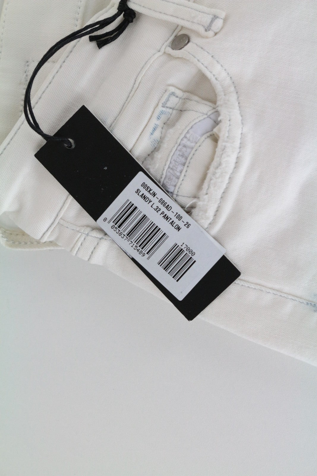 DIESEL Slandy 086AD Women's Skinny Jeans W26/L32 Super Slim Stretch White Fit