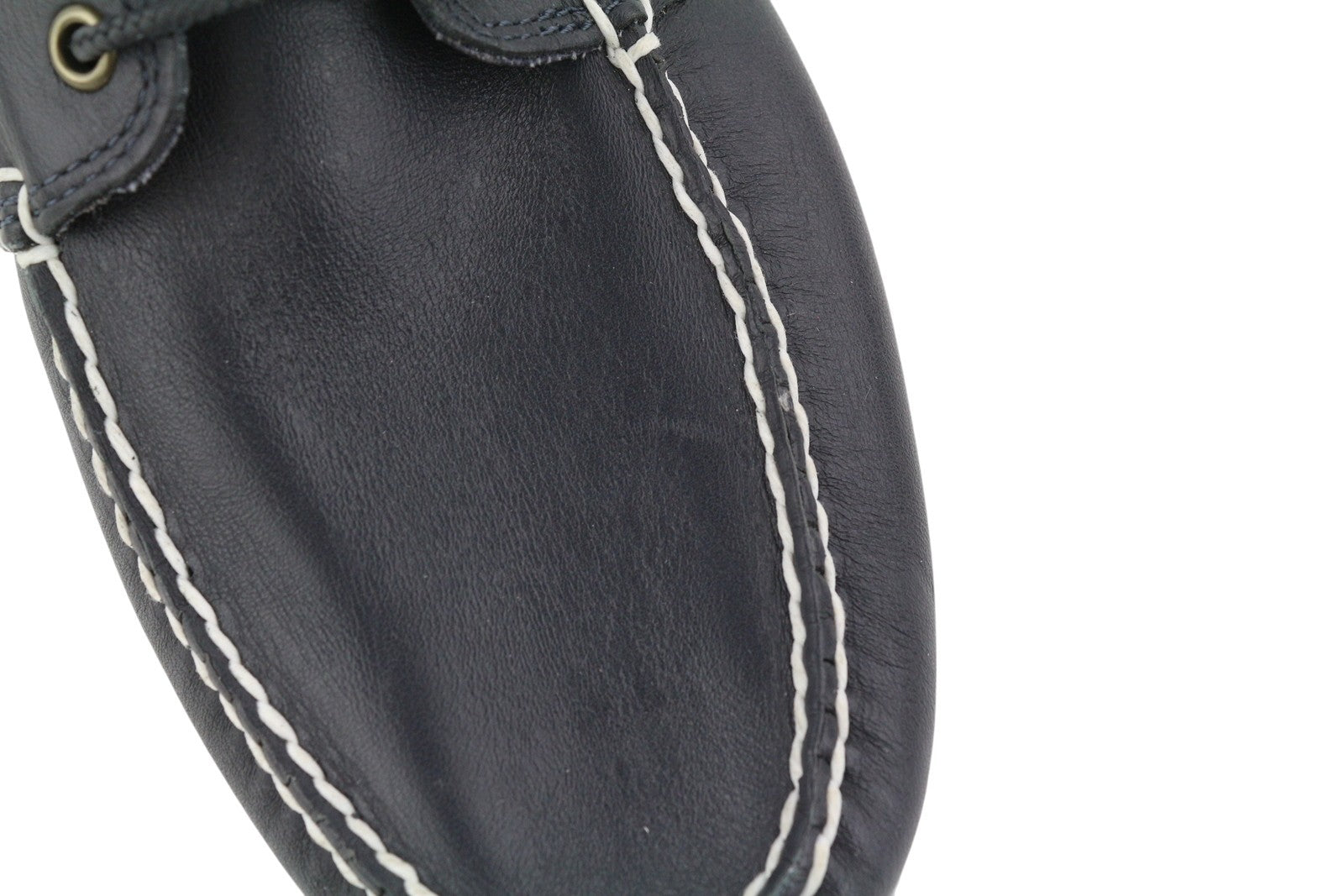 TIMBERLAND A199P Men Shoes EU43.5/44.5 Black Leather Boat Lace Up Ortholite