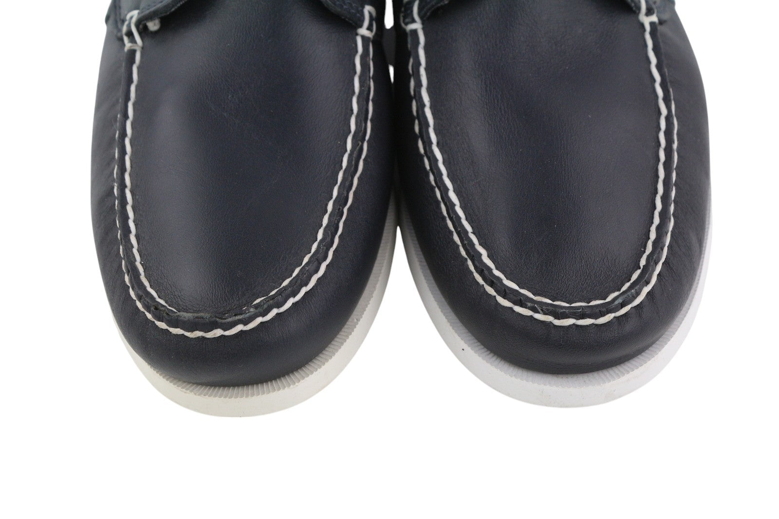 TIMBERLAND A199P Men Shoes EU43.5/44.5 Black Leather Boat Lace Up Ortholite