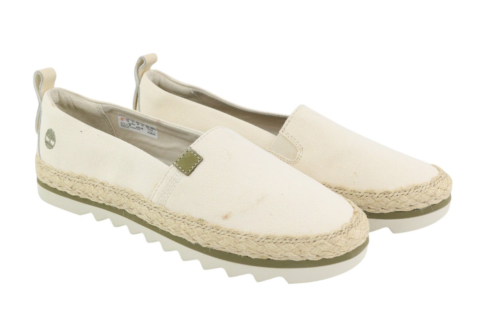 TIMBERLAND A24QW Women Shoes EU38 Beige Espadrilles Slip On Light Low Almond Toe