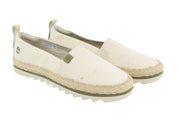 TIMBERLAND A24QW Women Shoes EU38 Beige Espadrilles Slip On Light Low Almond Toe