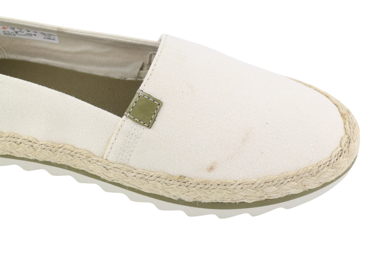 TIMBERLAND A24QW Women Shoes EU38 Beige Espadrilles Slip On Light Low Almond Toe