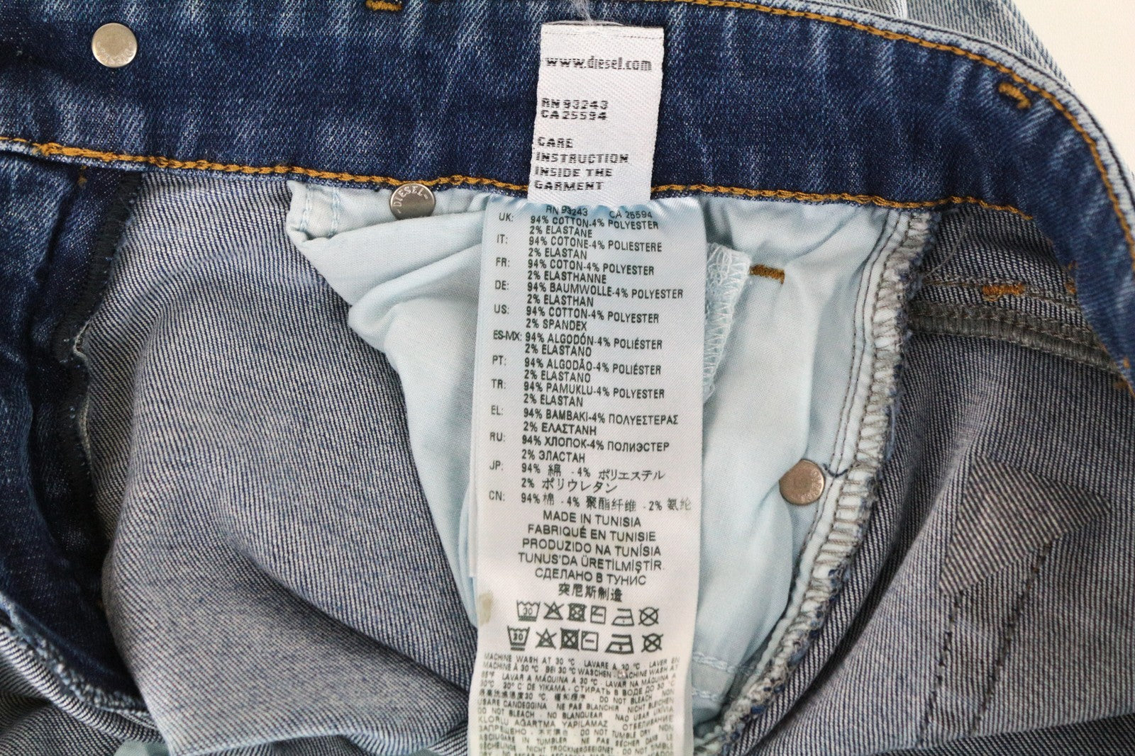 DIESEL Slandy-SP1 0090E Women's Skinny Jeans W25/L30 Super Slim Stretch Blue