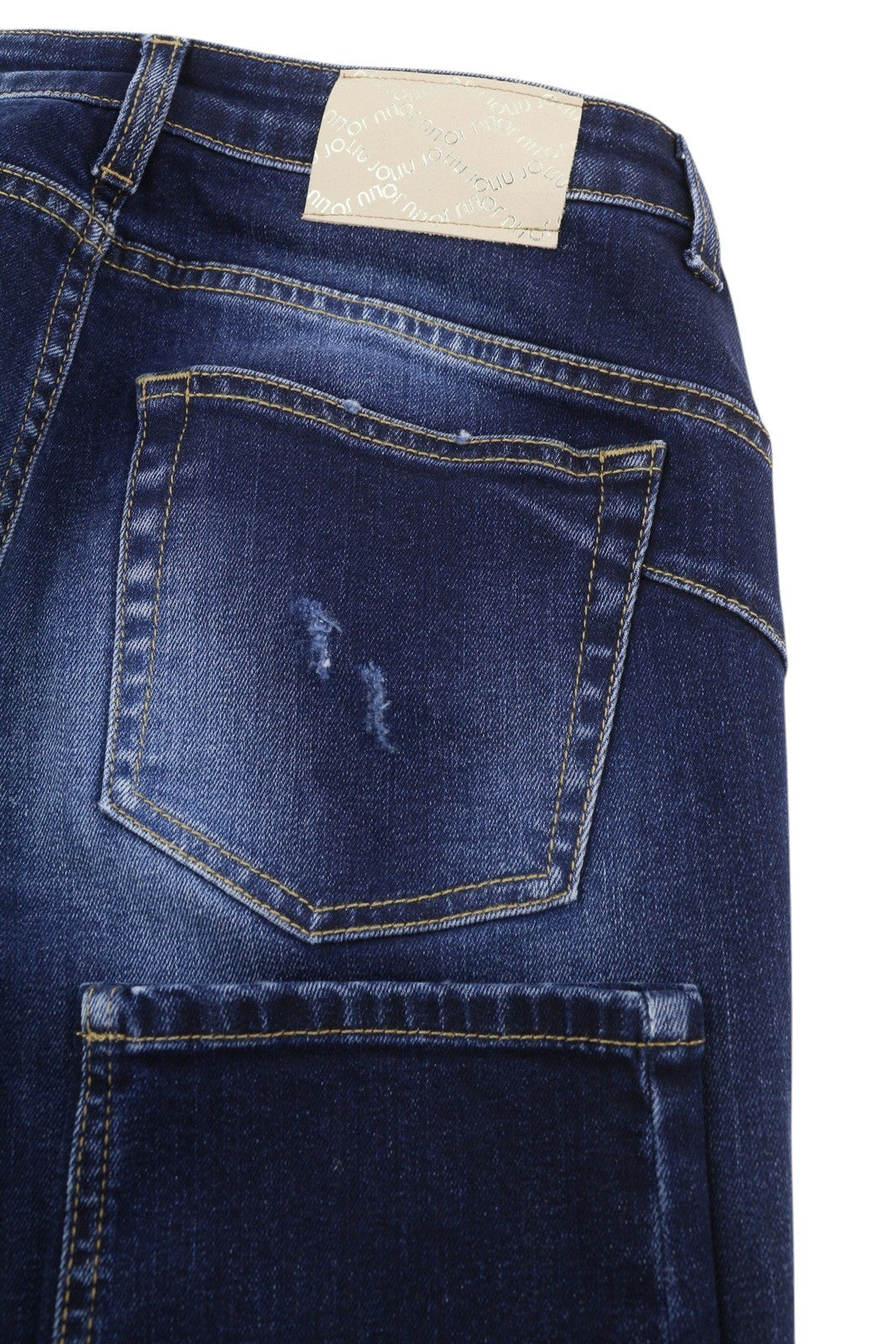 LIU JO Cute Women Jeans W28 Skinny Buttoned Denim Blue Ripped Distress Washed