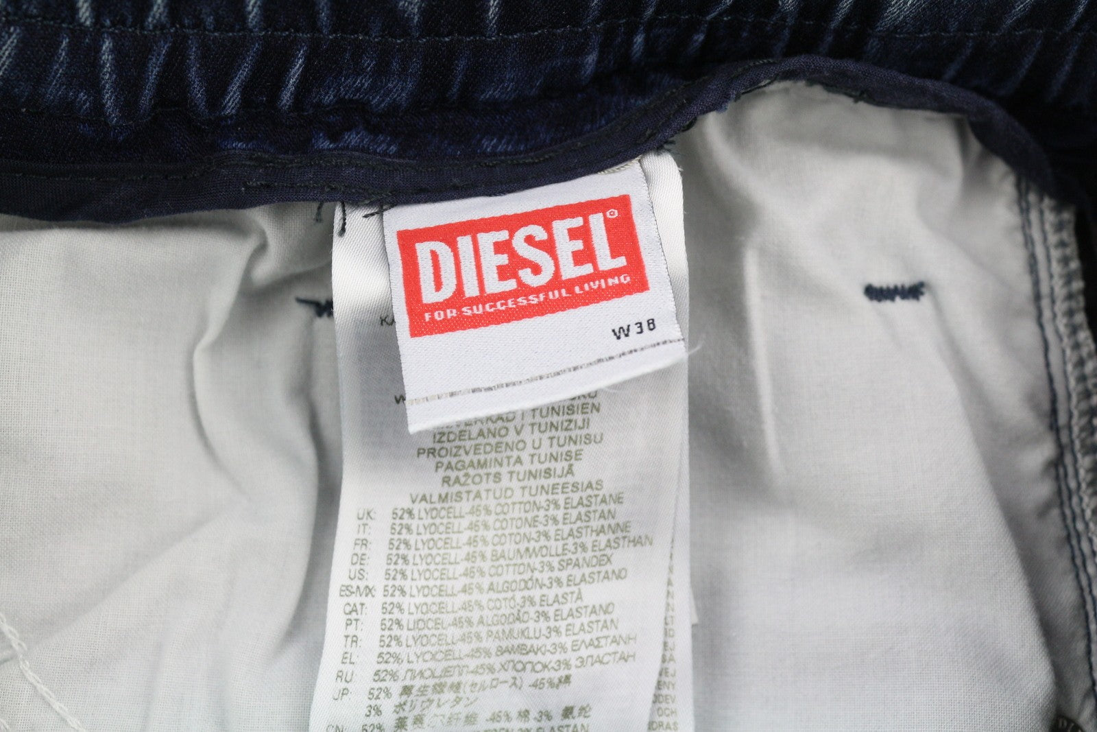 DIESEL D-Krooley Jogg 068DU Men Jeans W38/L32 Drawstring Waist Blue RRP295