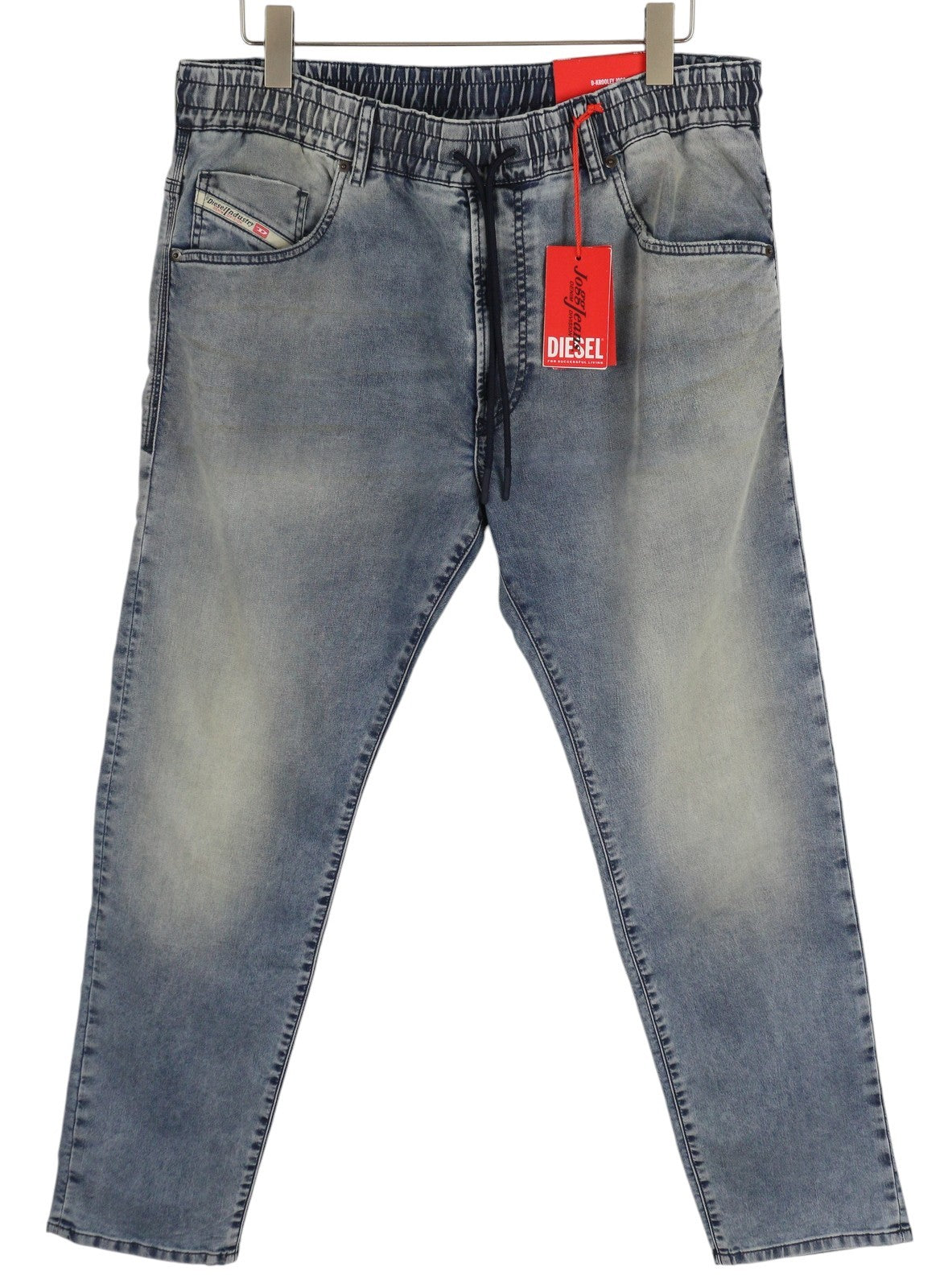 DIESEL D-Krooley Jogg 068DU Men Jeans W38/L32 Drawstring Waist Blue RRP295