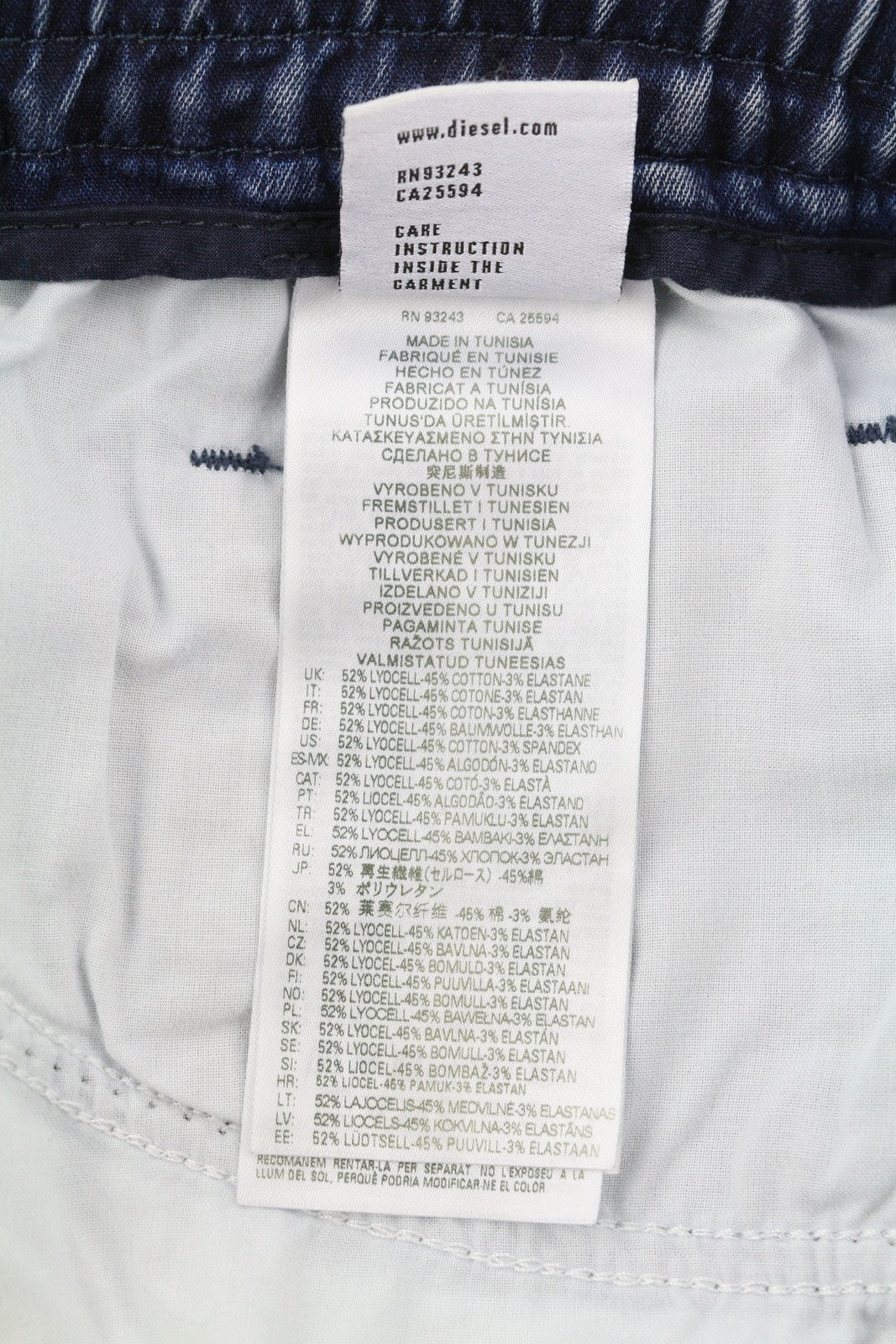 DIESEL D-Krooley Jogg 068DU Men Jeans W38/L32 Drawstring Waist Blue RRP295