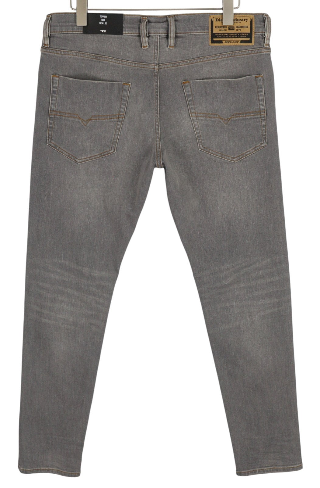 DIESEL Tepphar RB061 Men Jeans W34/L32 Slim  Button Fly Washed Grey RRP€175