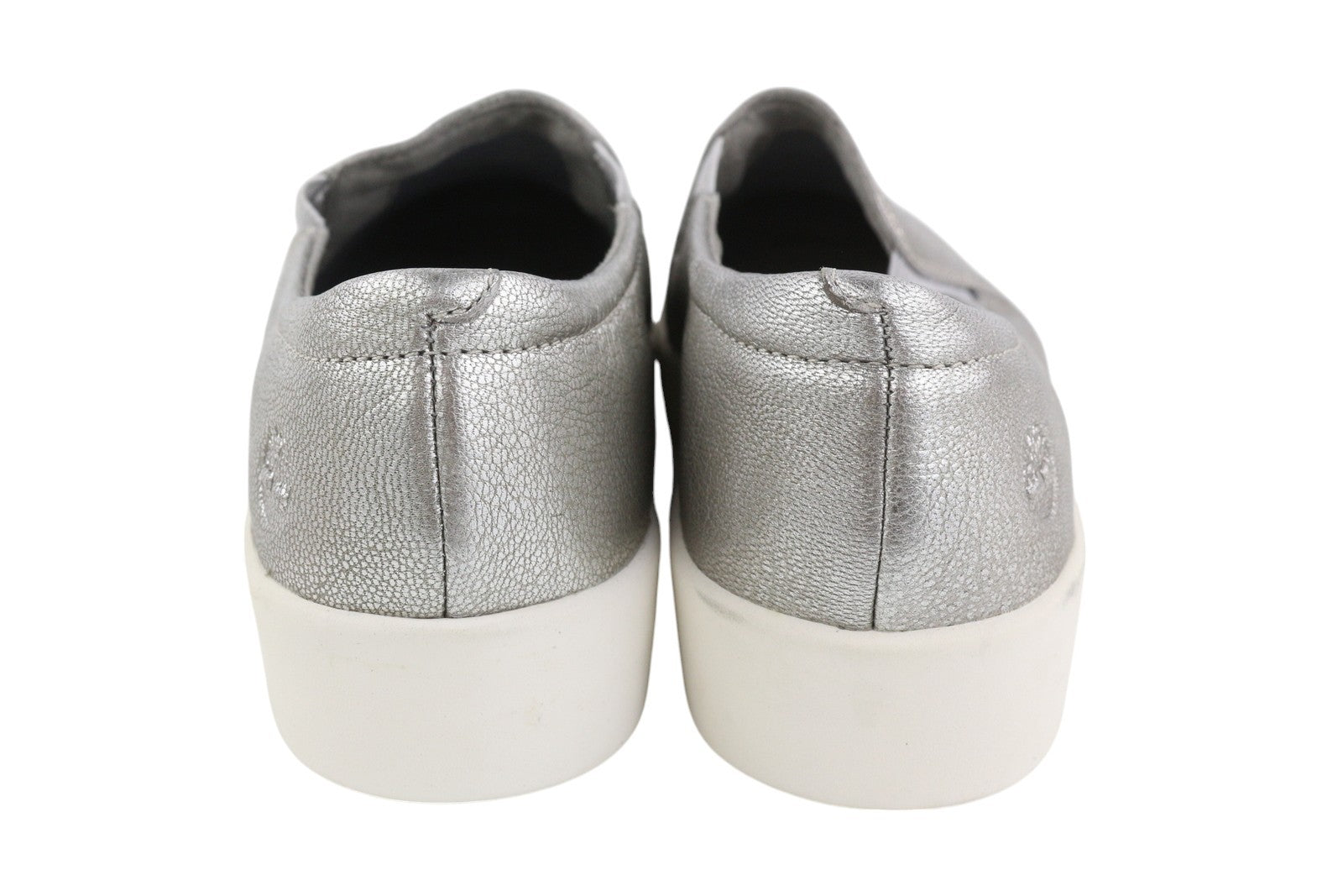 TIMBERLAND A2672 Women Shoes EU40 Leather Shiny Silver Tone Almond Toe Slip On