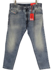 DIESEL D-Krooley Jogg 068DU Men Jeans W36/L32 Drawstring Waist Blue RRP€295