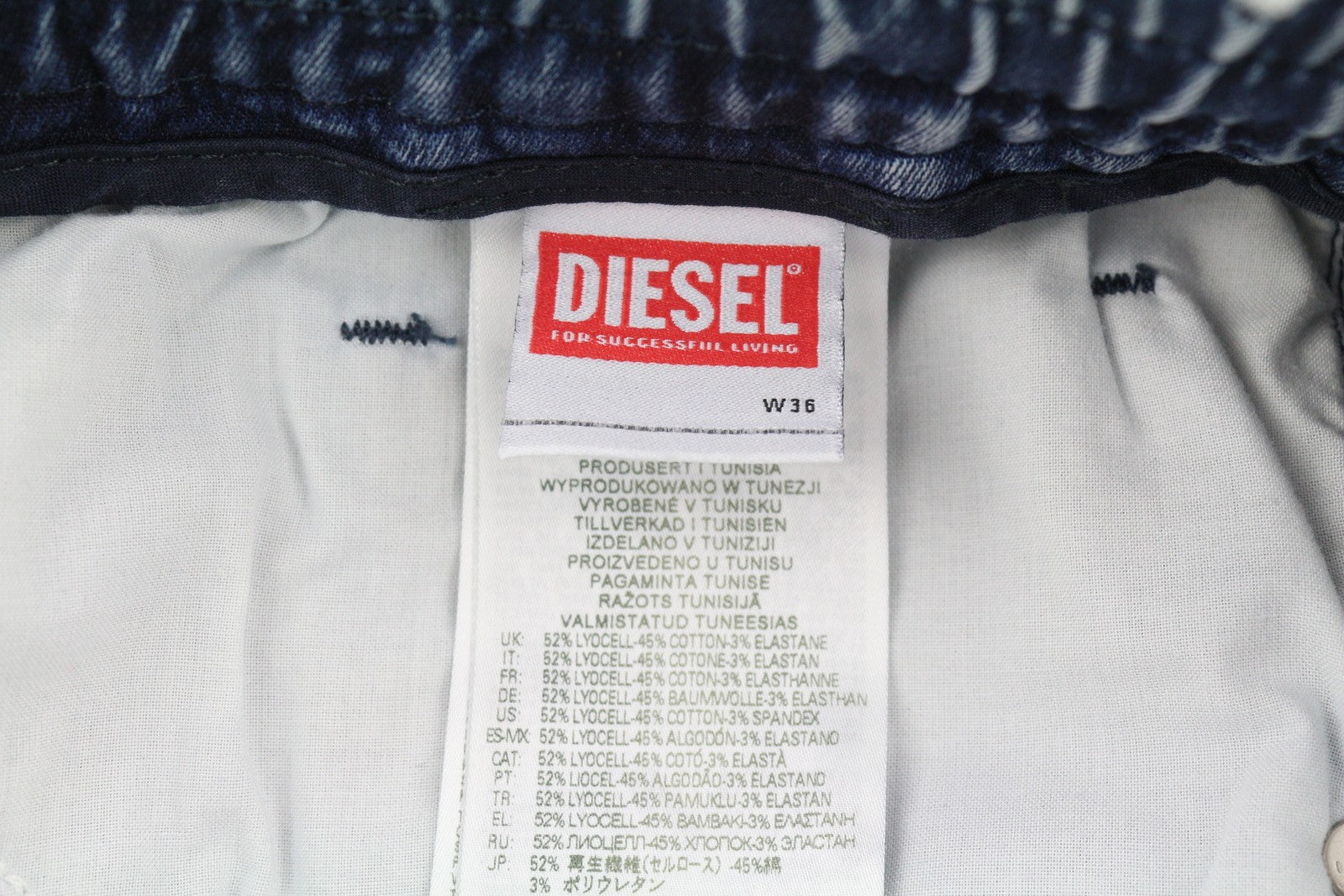 DIESEL D-Krooley Jogg 068DU Men Jeans W36/L32 Drawstring Waist Blue RRP€295