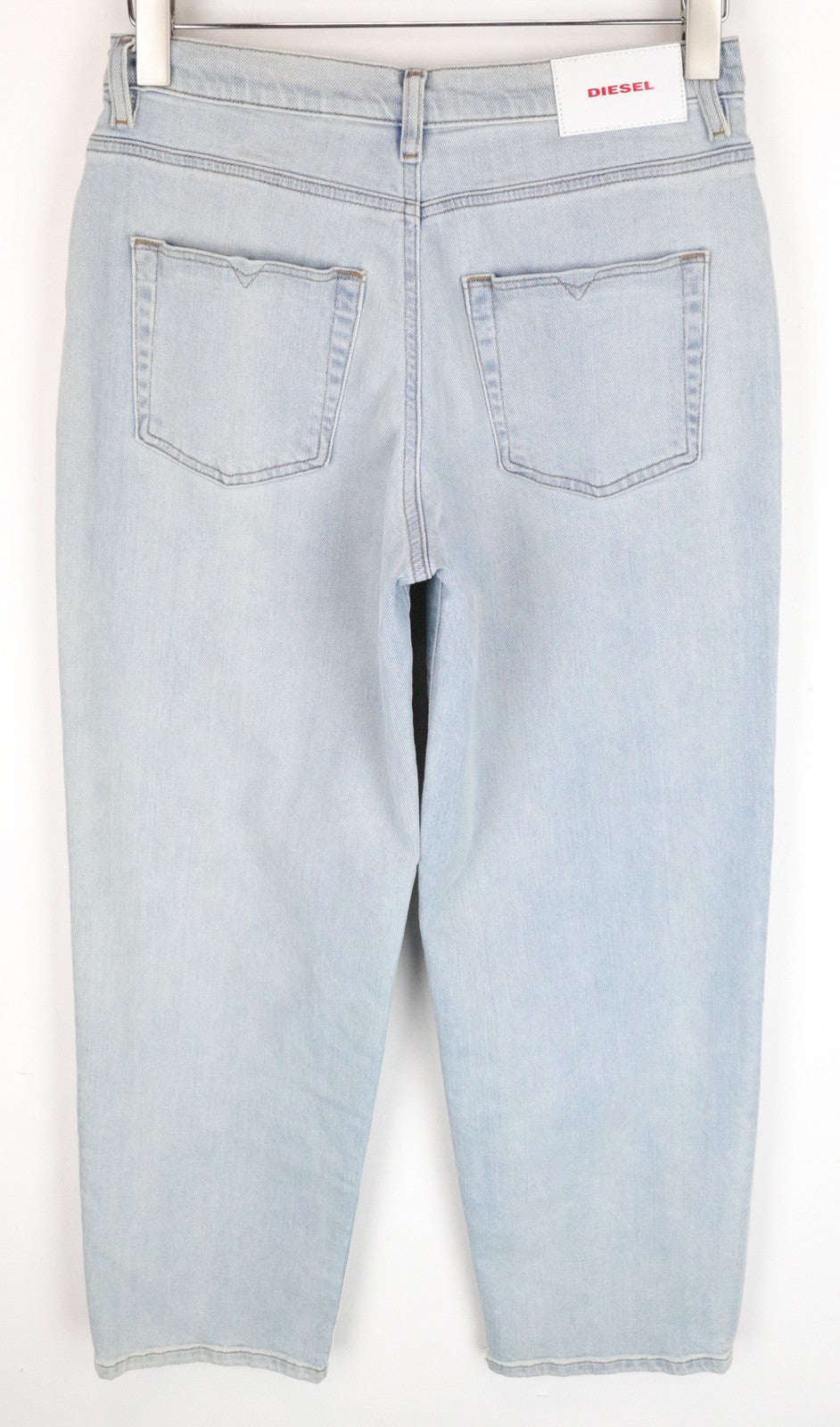 DIESEL Niclah 084RR Women's Straight Jeans W27/L32 High Waist Light Blue Denim