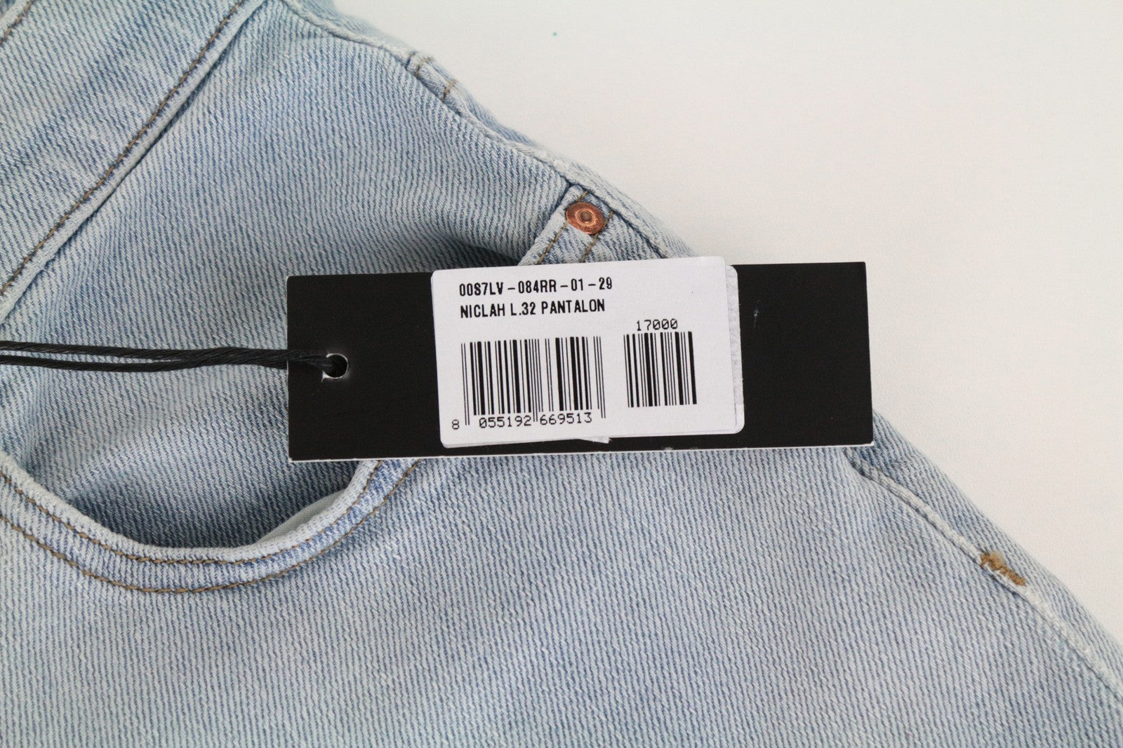 DIESEL Niclah 084RR Women's Straight Jeans W29/L32 High Waist Stretch Blue Fit