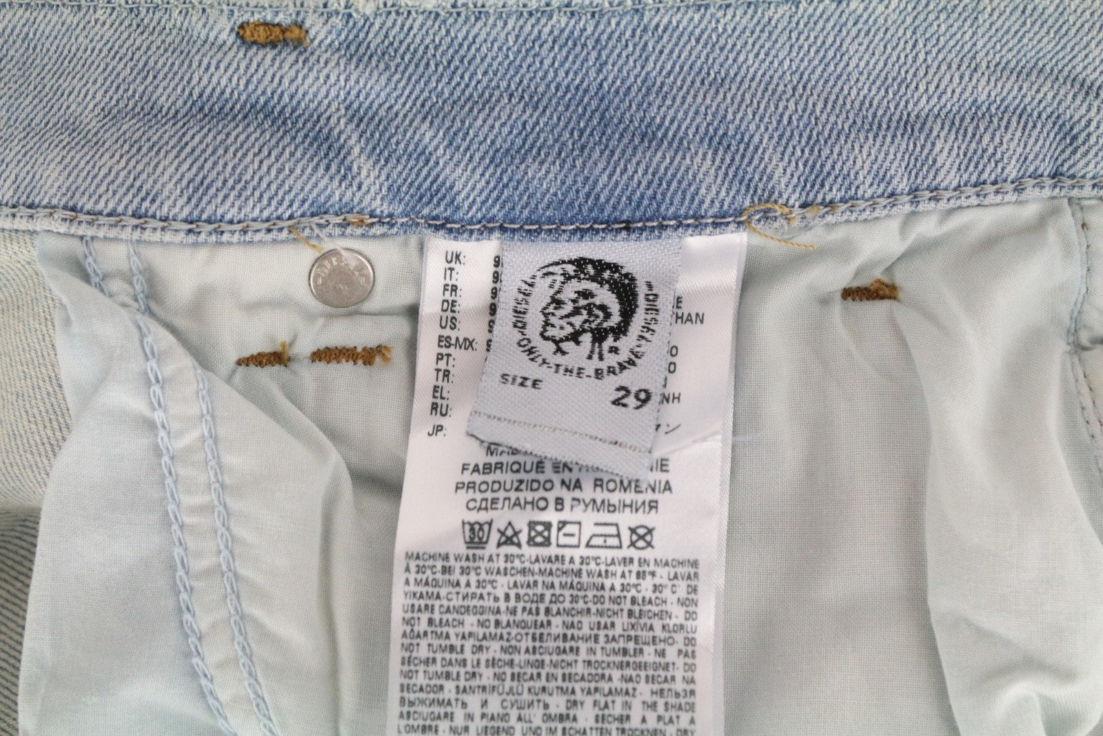 DIESEL Niclah 084RR Women's Straight Jeans W29/L32 High Waist Stretch Blue Fit