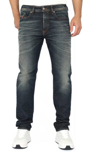 DIESEL Buster 084ZU Men Jeans W40/L32 Regular Slim Tapered Fit Stretch Blue