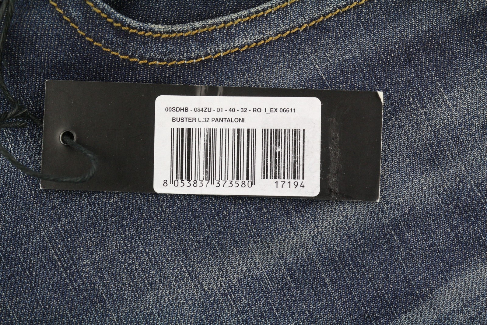 DIESEL Buster 084ZU Men Jeans W40/L32 Regular Slim Tapered Fit Stretch Blue