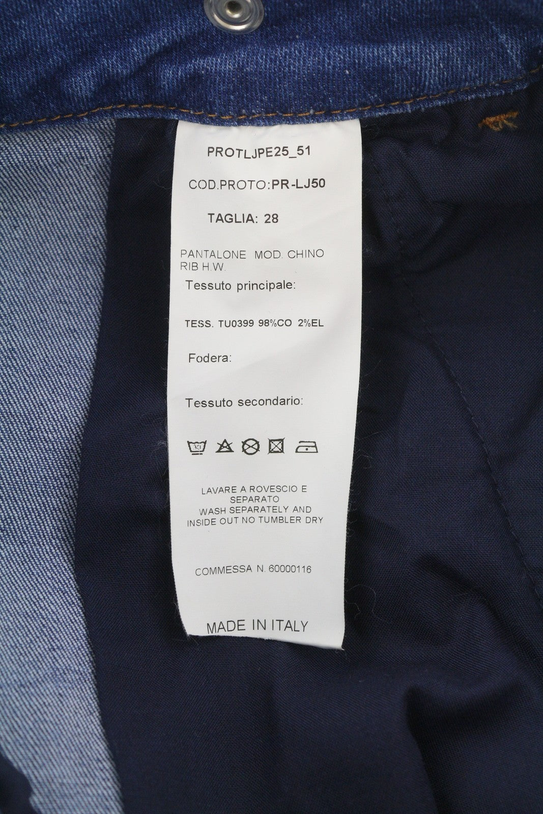 LIU JO Chino Rib Women Jeans W28 Regular Fit Denim Washed Blue Zip Fly Logo