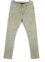 NUDIE JEANS Khaki Tight Men Jeans W30/L32 Organic Dusty Skinny Zipper Light Logo