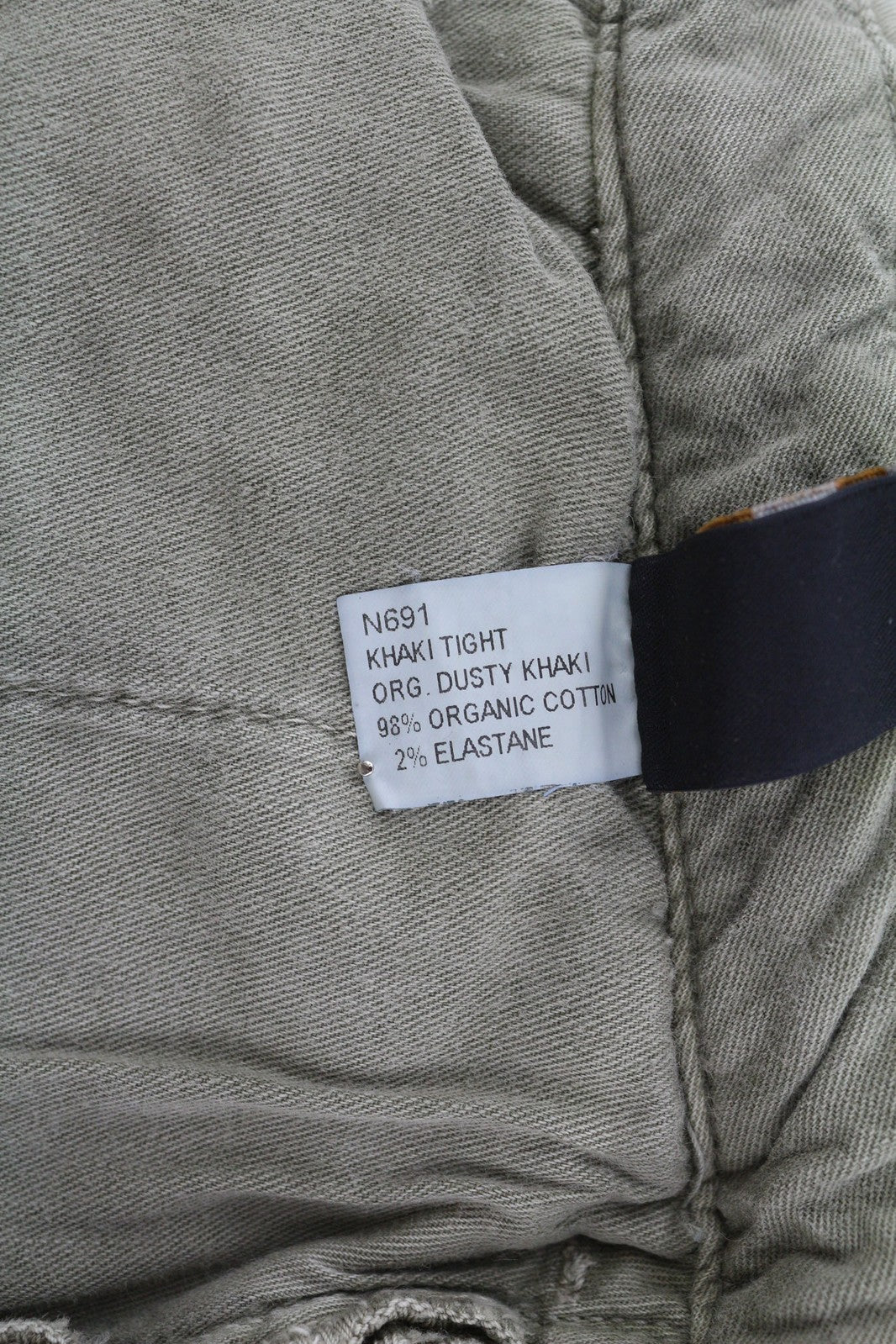 NUDIE JEANS Khaki Tight Men Jeans W30/L32 Organic Dusty Skinny Zipper Light Logo