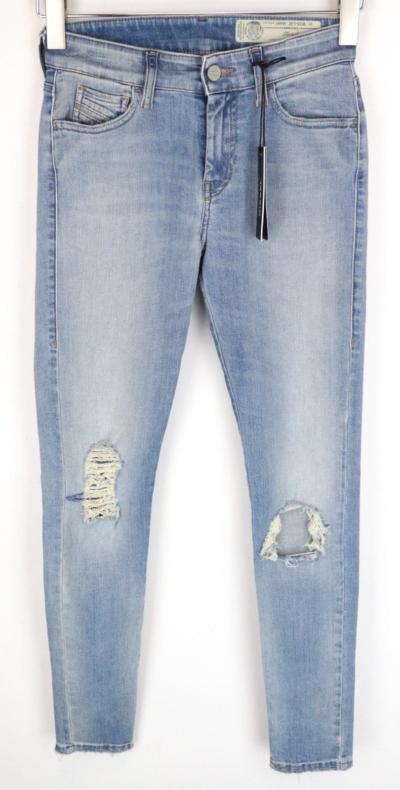 DIESEL Slandy 084MT Women's Skinny Jeans W26/L32 Distressed Super Slim Fit Blue